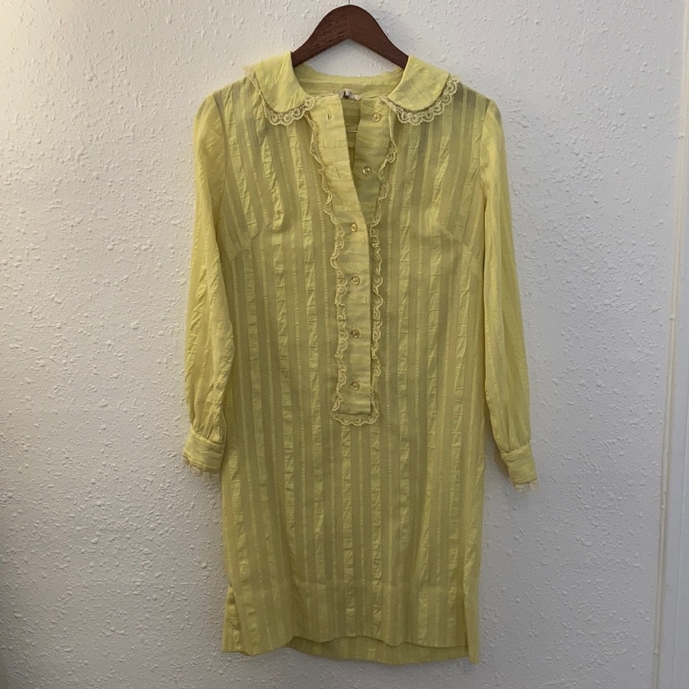 Funky 70’s yellow minidress - S/M